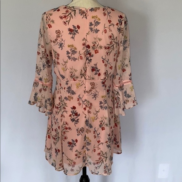 𝅺DISNEY Beauty and The Beast Midi DressSize Medium Floral Pink Sheer Bell… - Picture 7 of 14